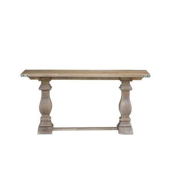 Front View Honey Wash Kennice Console Table By Best Price Furniture