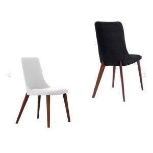 Cayman Dining Chairs natural black & white set by Best Price Furniture Outlet